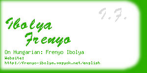 ibolya frenyo business card